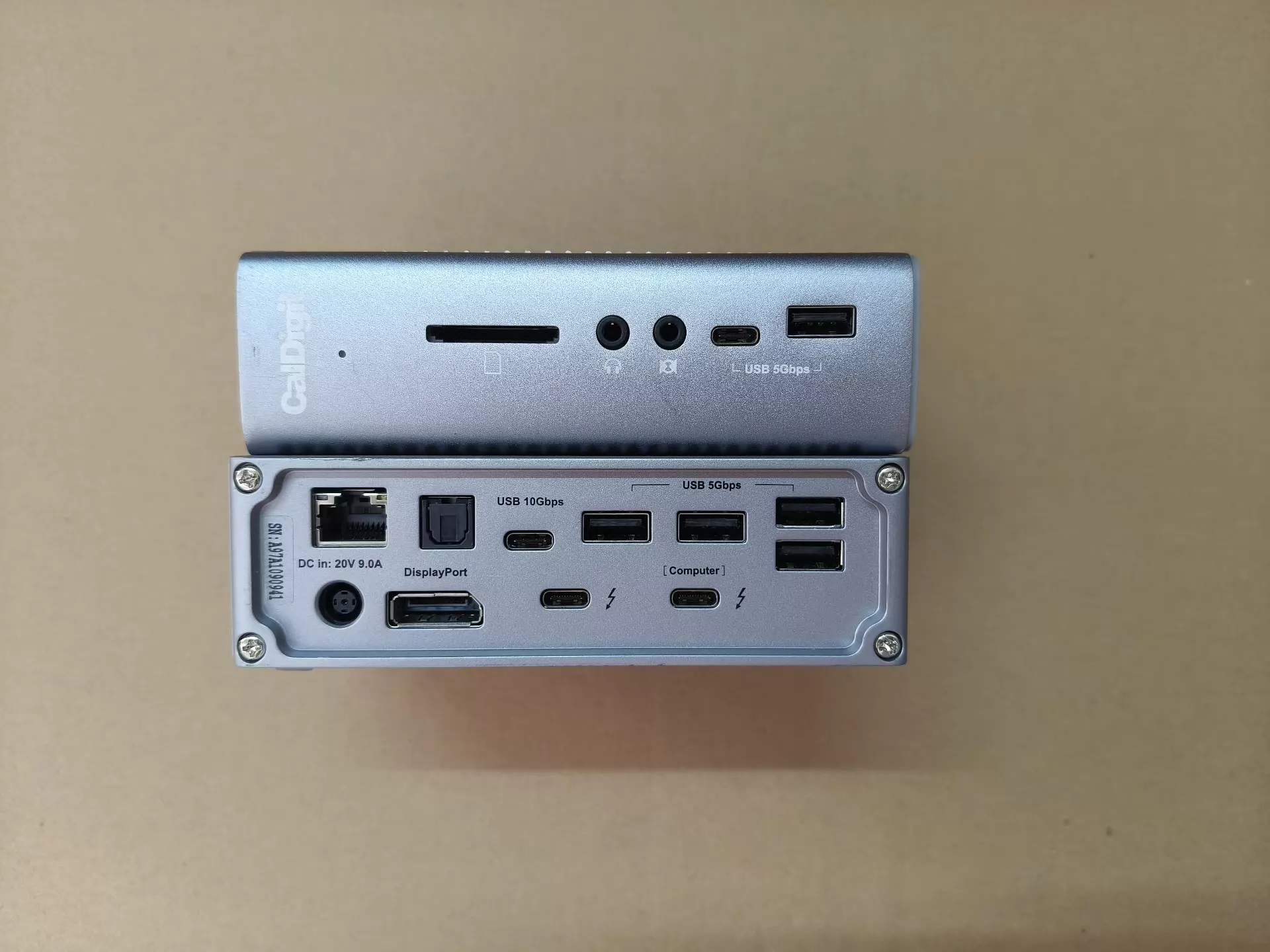 Used CalDigit TS3 Plus Thunderbolt 3 Dock - 87W Charging, 7X USB 3.1 Ports, USB-C Gen 2, DisplayPort, UHS-II SD Card Slot, Gigabit Ethernet for Mac & PC, Thunderbolt 4 Compatible (0.8m/2.62ft Cable)