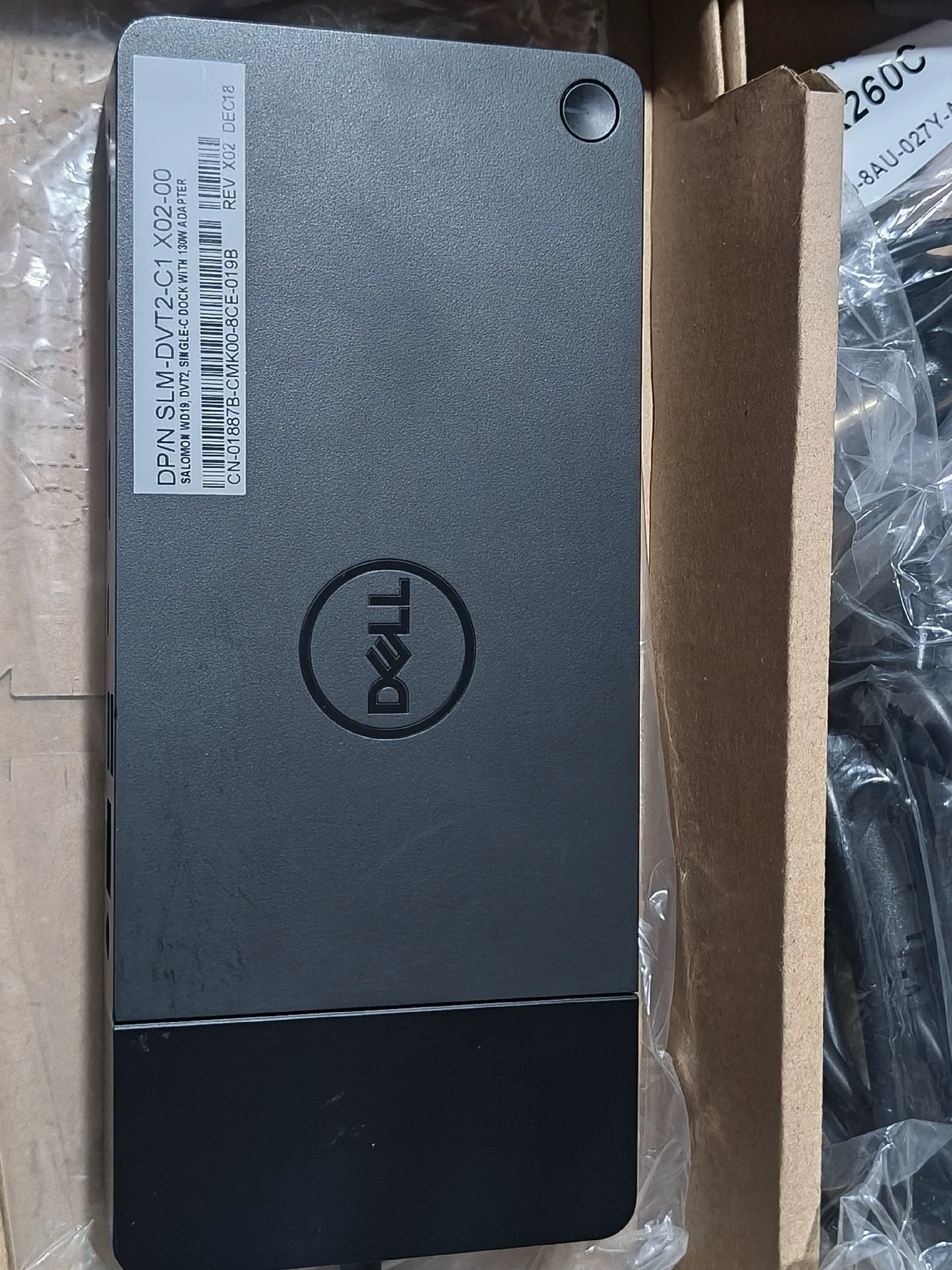 Dell WD19 130W Docking Station (with 90W Power Delivery) USB-C, HDMI, Dual DisplayPort, black | HDMI 2.0b, Gige, Audio