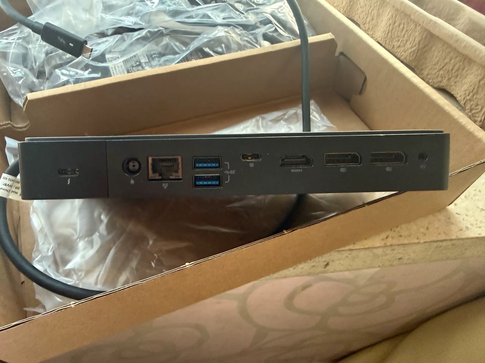 Dell WD19TB Thunderbolt Docking Station with 180W AC Power Adapter (130W Power Delivery), Black