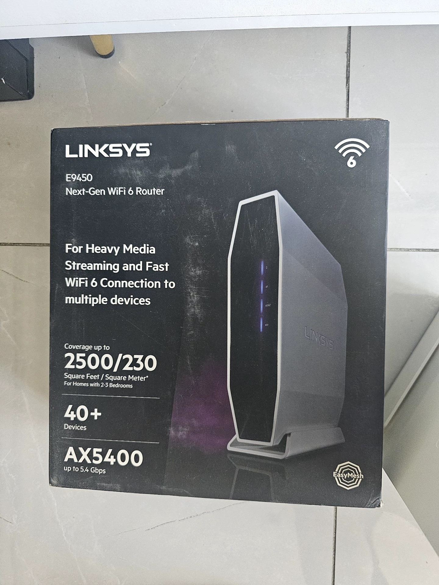 Linksys E9450 Wi-Fi 6 Dual-Band AX5400 Router